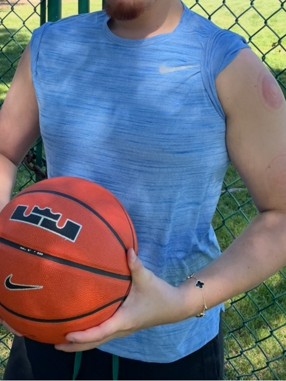 Nike Blue Men Sleeveless Performance RUNNING RUNNER RUN T SHIRT LIGHTWEIGHT - Picture 4 of 11